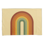 Muted Retro Seventies Rainbow Summer Kussensloop (Voorkant-Rechts)