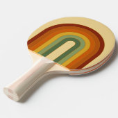 Muted Retro Seventies Rainbow Summer Tafeltennisbatje (Voorkant Gekanteld)