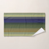 Muted Sage Blues & Olive Green Stripes (Serviette à main)