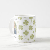 Muted Sage Green Lucky Charm Personalized Koffiemok (Voorkant links)