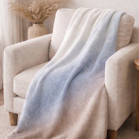 Muted Sky Wash Sherpa Blanket Deken