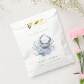 Muted Underwater Crab Coral Nautical Wedding Bedankzakje (Gezegeld)