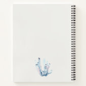 Muted Underwater Crab Coral Nautical Wedding Notitieboek (Achterkant)