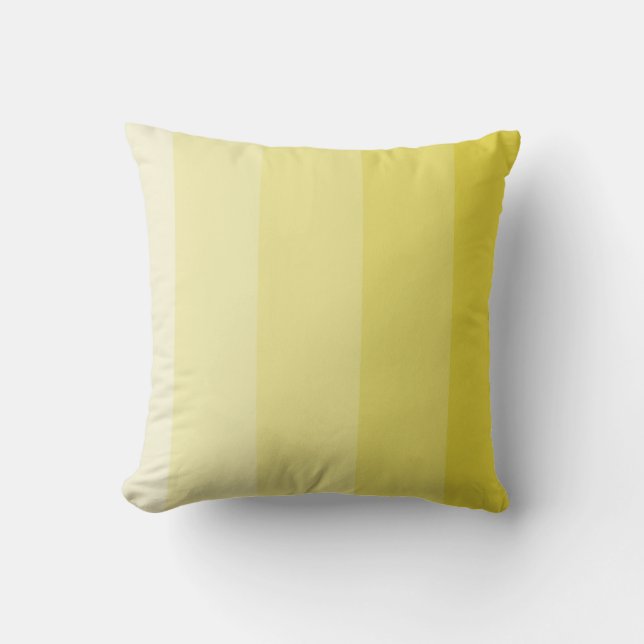 Muted Yellow Ombre Stripe Kussen (Voorkant)