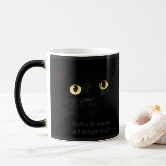 Muterande mugg — Katt Magische Mok (Met donut)