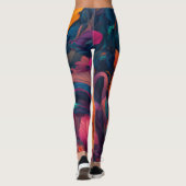 Muticoloured grillige bloemen romantische kunst leggings (Achterkant)
