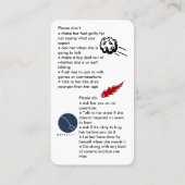 Mutisme sélectif Ensemble Garçon Carte de visite (Dos)