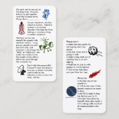 Mutisme sélectif rassemblez fille Carte de visite (Devant / Derrière)