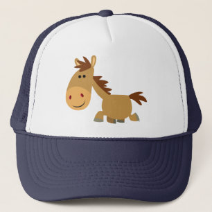 Muts met cute zoete cartoon paard trucker pet