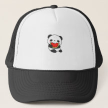 Muts met Tekening van Schattige Panda die Watermel