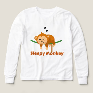 Muts T-shirt met slapende apenbaby