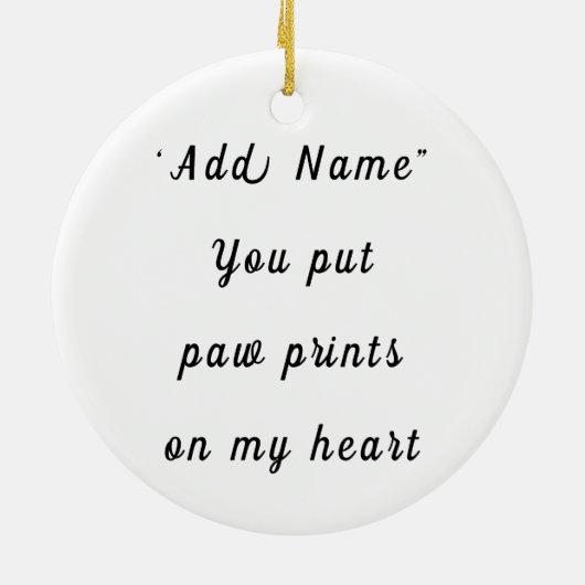 Mutt Keramisch Ornament (Achterkant)