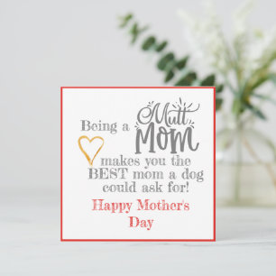 Mutt mama Moederdag Kaart