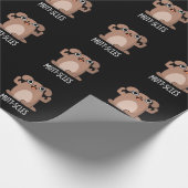 Mutt-scles Funny Animal Dog Pun Dark BG Cadeaupapier (Hoek)