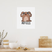 Mutt-scles Funny Animal Dog Pun Poster (Keuken)