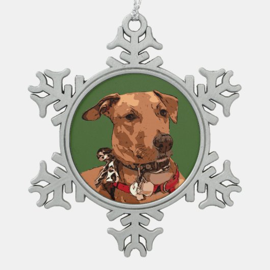 MUTT TIN SNEEUWVLOK ORNAMENT (Voorkant)