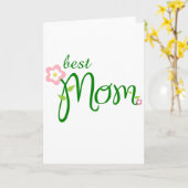 Muttertag - best mom kaart (Gele Bloem)