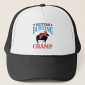 Mutton Busting Champ Sheep Riding Trucker Pet (Voorkant)