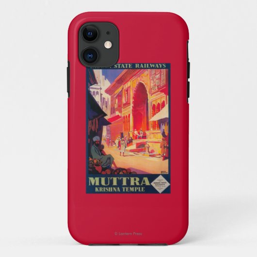 Muttra Krishna Tempel Reisposter Case-Mate iPhone Case (Achterkant)