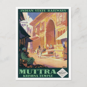 Muttra Krishna Temple India Briefkaart