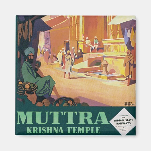 Muttra ~ Krishna Temple Magneet (Voorkant)