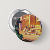 Muttra ~ Krishna Temple Ronde Button 5,7 Cm (Voorkant /achterkant)