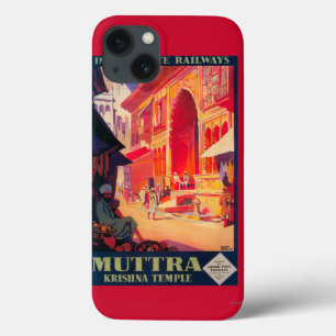 Muttra Krishna Temple Travel Poster iPhone 13 Hoesje