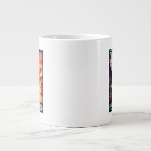 Muttra Krishna Temple Travel Poster Jumbo Beker (Voorkant)