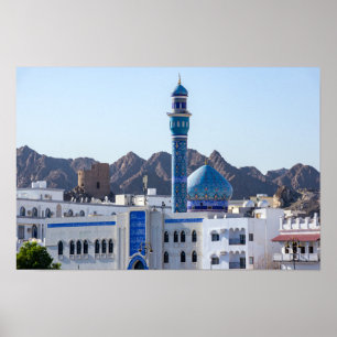 Muttrah-moskee - Muscat, Oman Poster