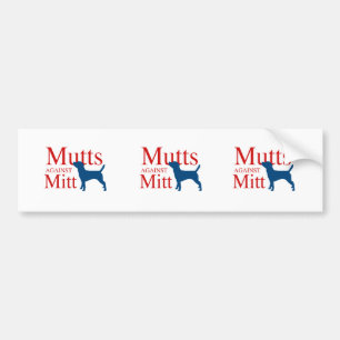 Mutts tegen Mitt Bumpersticker