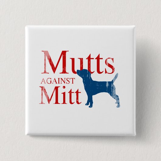 Mutts tegen Mitt.png Vierkante Button 5,1 Cm (Voorkant)