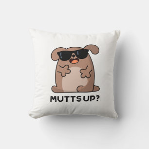 Mutts up Funny Doggie Pun Kussen