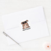 Mutts up Funny Doggie Pun Ronde Sticker (Envelop)