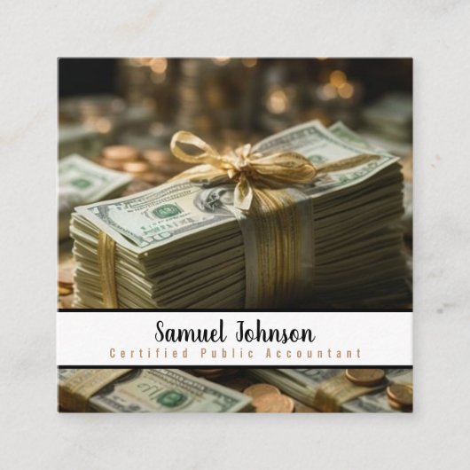 Mutual Funds Manager, effectenmakelaar Vierkante Visitekaartje (Voorkant)