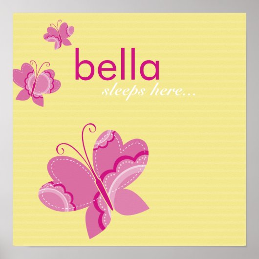 MUUR ART:: flutterby vlinder 2 Poster (Voorkant)