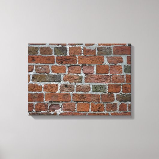 muur baksteen rode muur canvas afdruk (Voorkant)