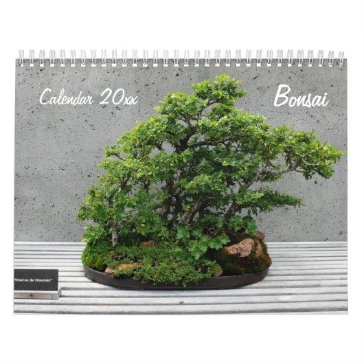 Muur kalender met Bonsai (Hoes)