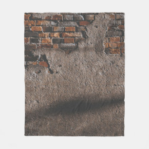 Muur met gebroken stenen fleece deken