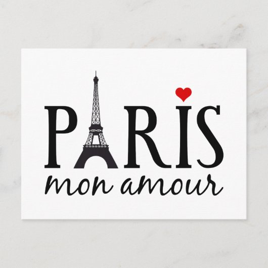 Muur Parijs met Eiffeltoren Briefkaart (Voorkant)