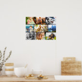 Muur Poster 9 Foto Sjabloon Rond Lijst Collage (Keuken)