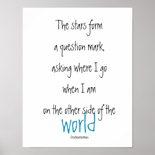 Muur Poster De Stars Poetry citeert (Voorkant)