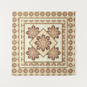 Muur-tapijtschelpen met lichtbruin en crème wandkleed (Voorkant)