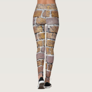 Muur van bakstenen achtergrond leggings
