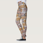 Muur van bakstenen achtergrond leggings (Links)