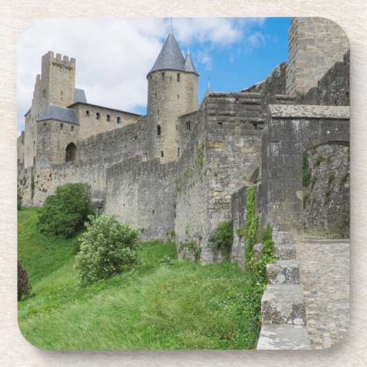Muur van Carcassonne Bier Onderzetter (Voorkant)