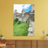 Muur van Carcassonne Canvas Afdruk (Insitu (Woonkamer))