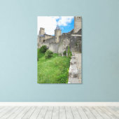 Muur van Carcassonne Canvas Afdruk (Insitu (Houten vloer))