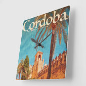 muur van Cordoba Spanje Vierkante Klok (Hoek)