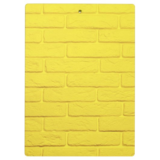 muur van gele baksteen klembord (Achterkant)