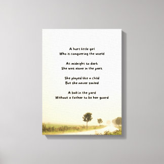 Muurdecoratie gedicht canvas afdruk